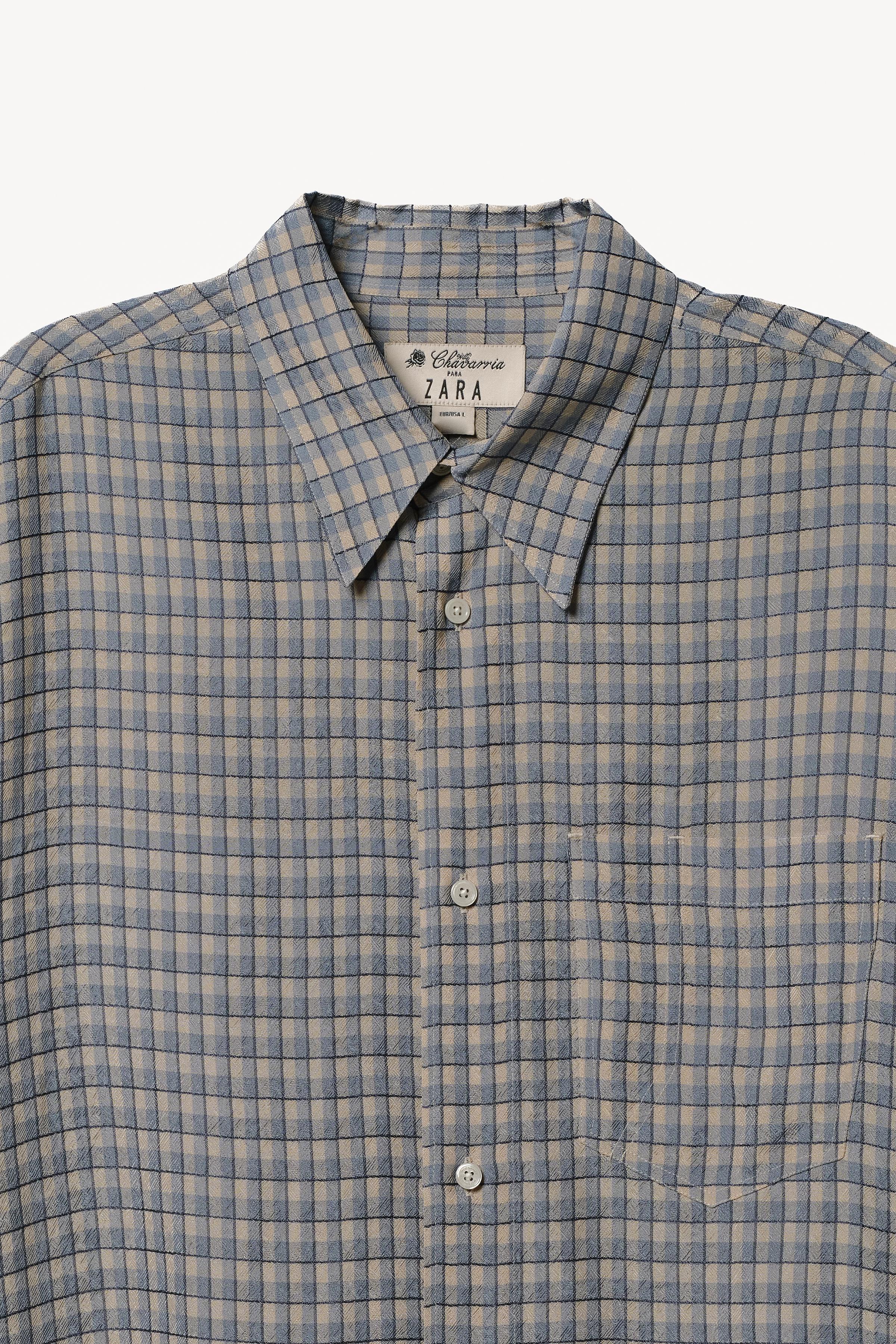 WILLY CHAVARRIA X ZARA OVERSIZED PLAID SHIRT